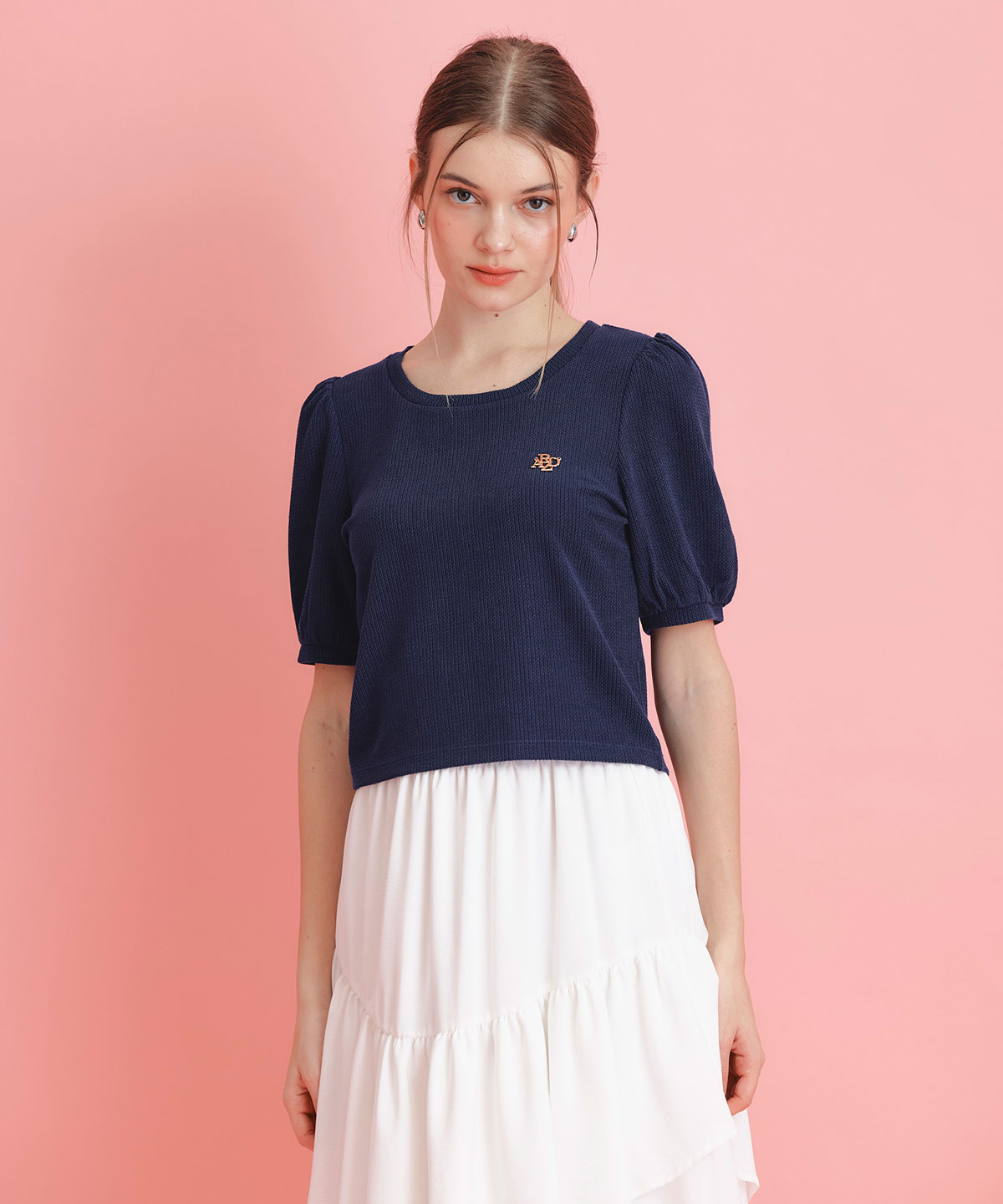 ジャガードカットロゴプルオーバー