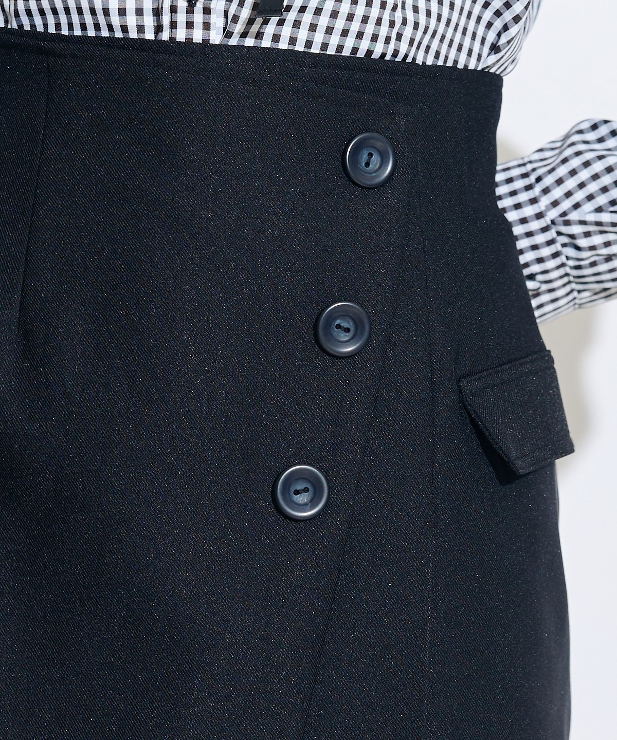 ラップ風セミフレアミニスカート