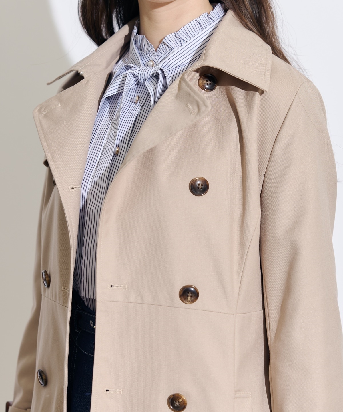 NEWベーシック美シルエットトレンチコート