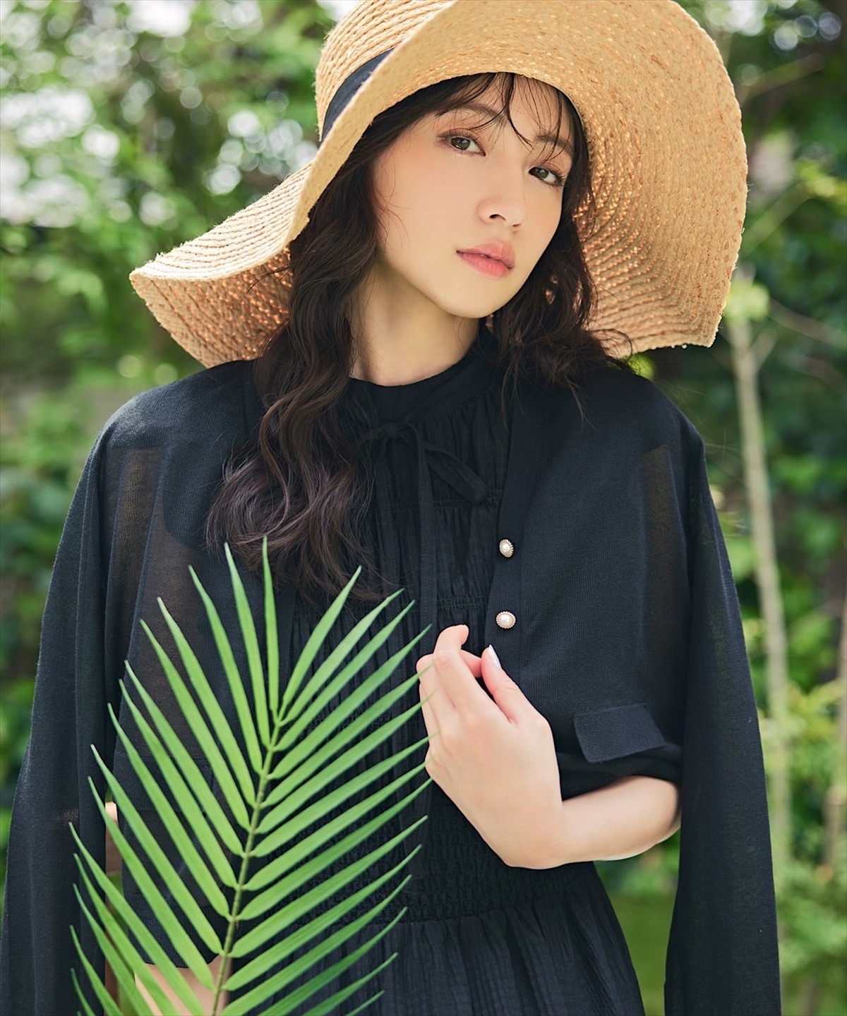 Vネックラメシアーフラップニットカーディガン