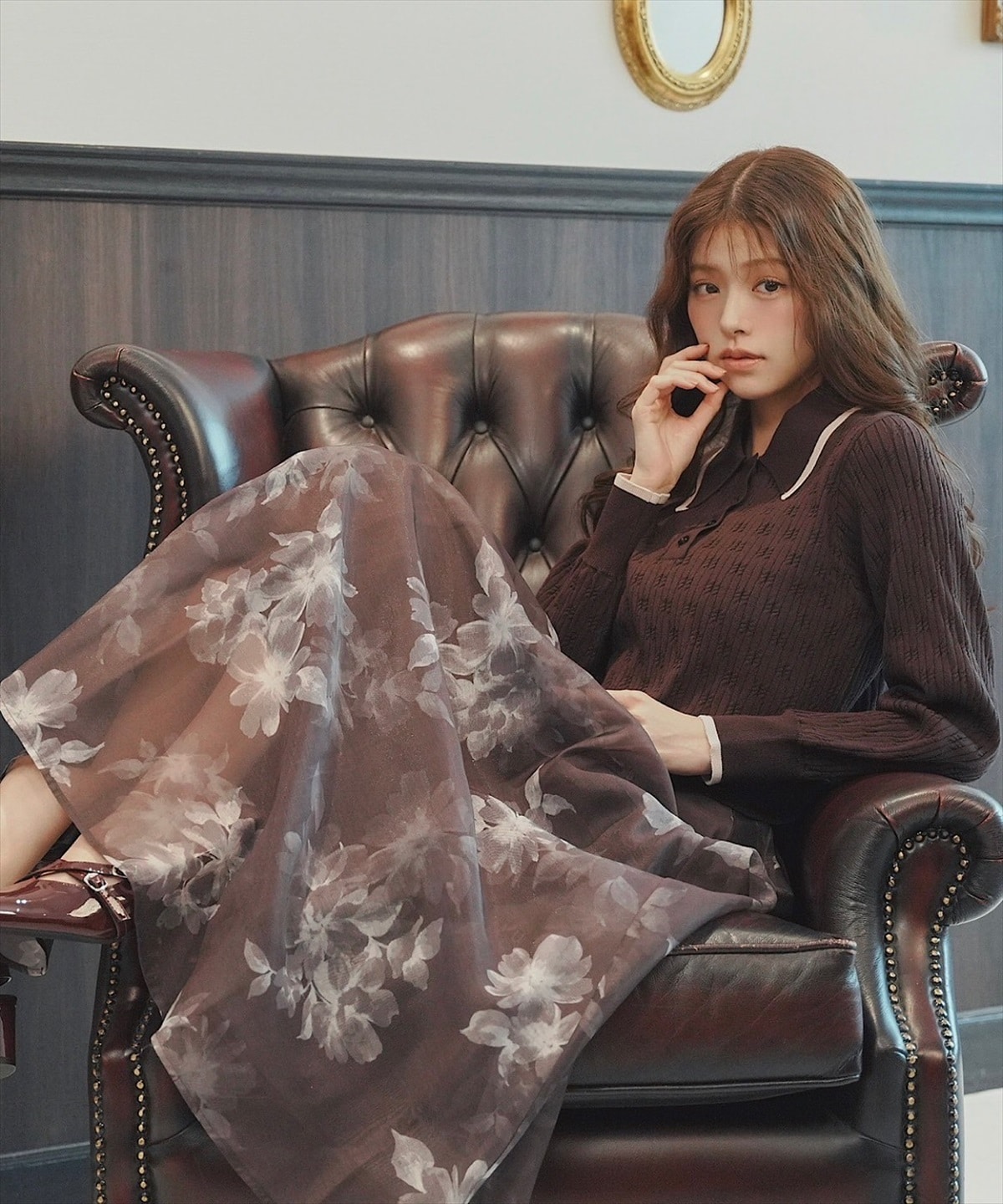 【再入荷】フラワープリントフレアスカート