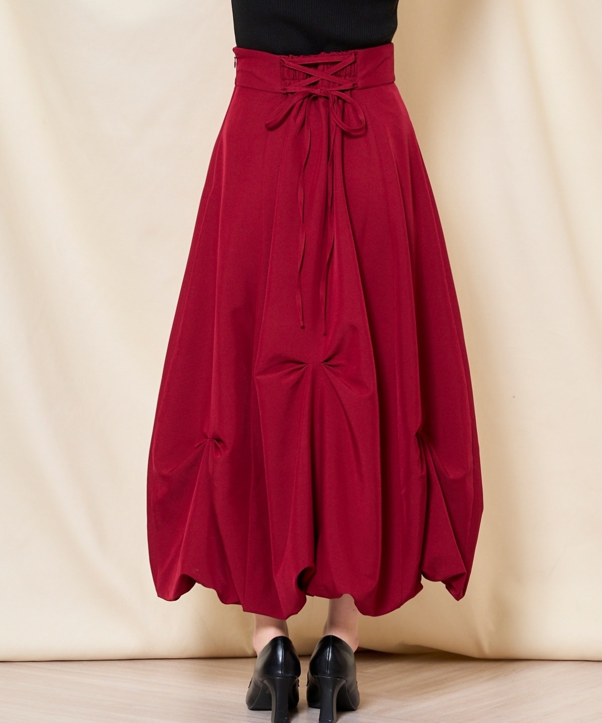 タックバルーンラップスカート