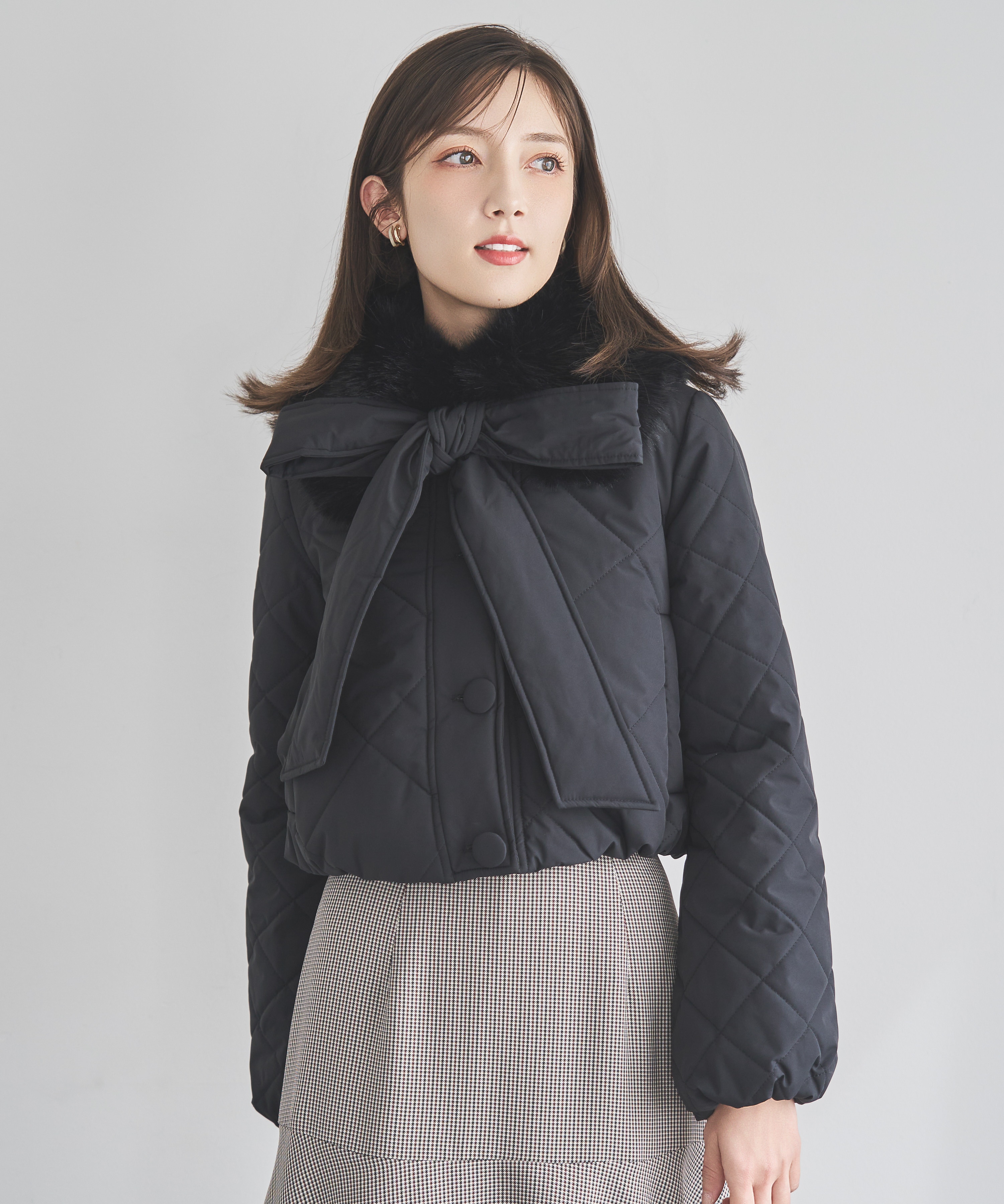 エコファーキルティングショートコート