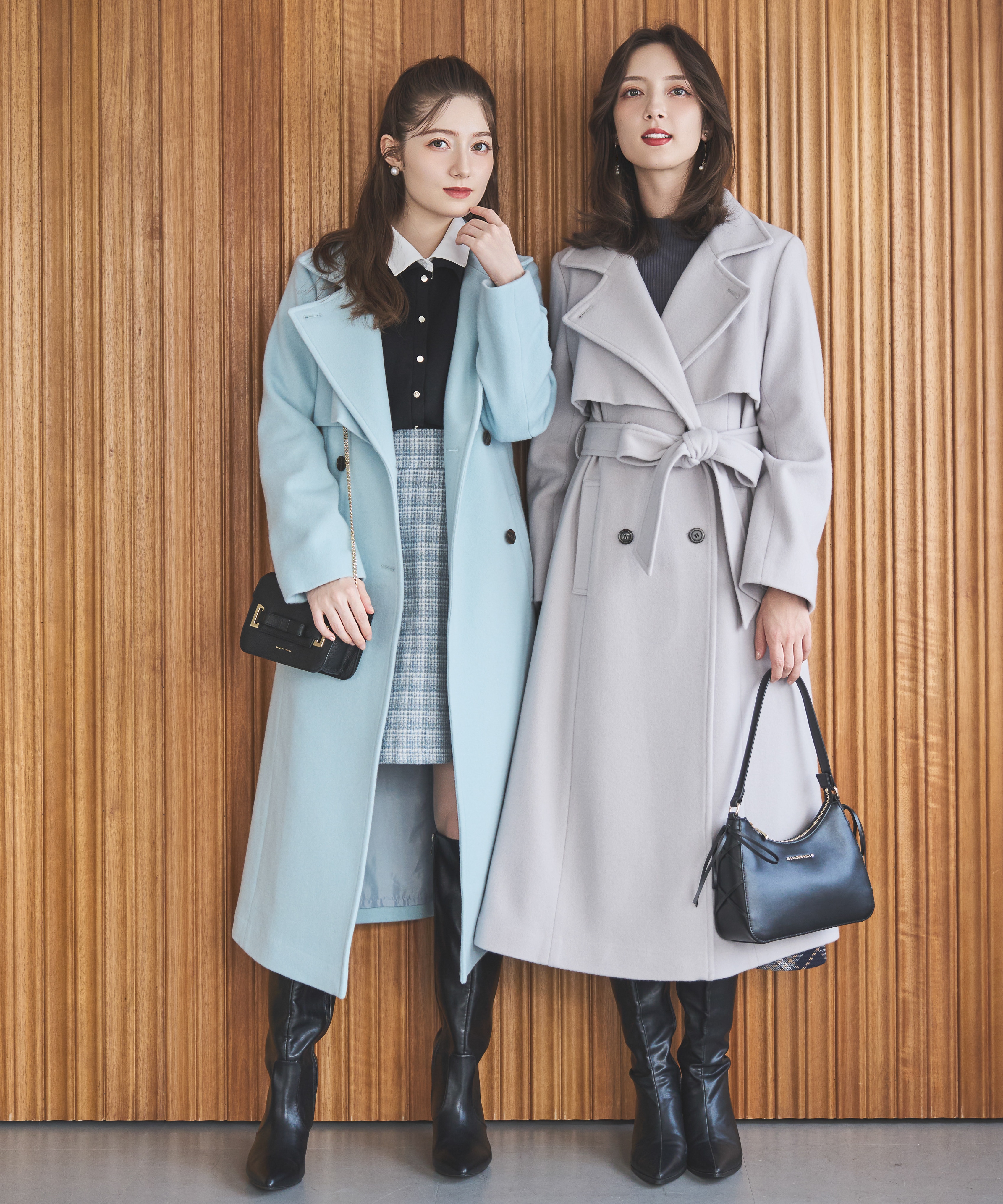 ウールスタンドカラーコート