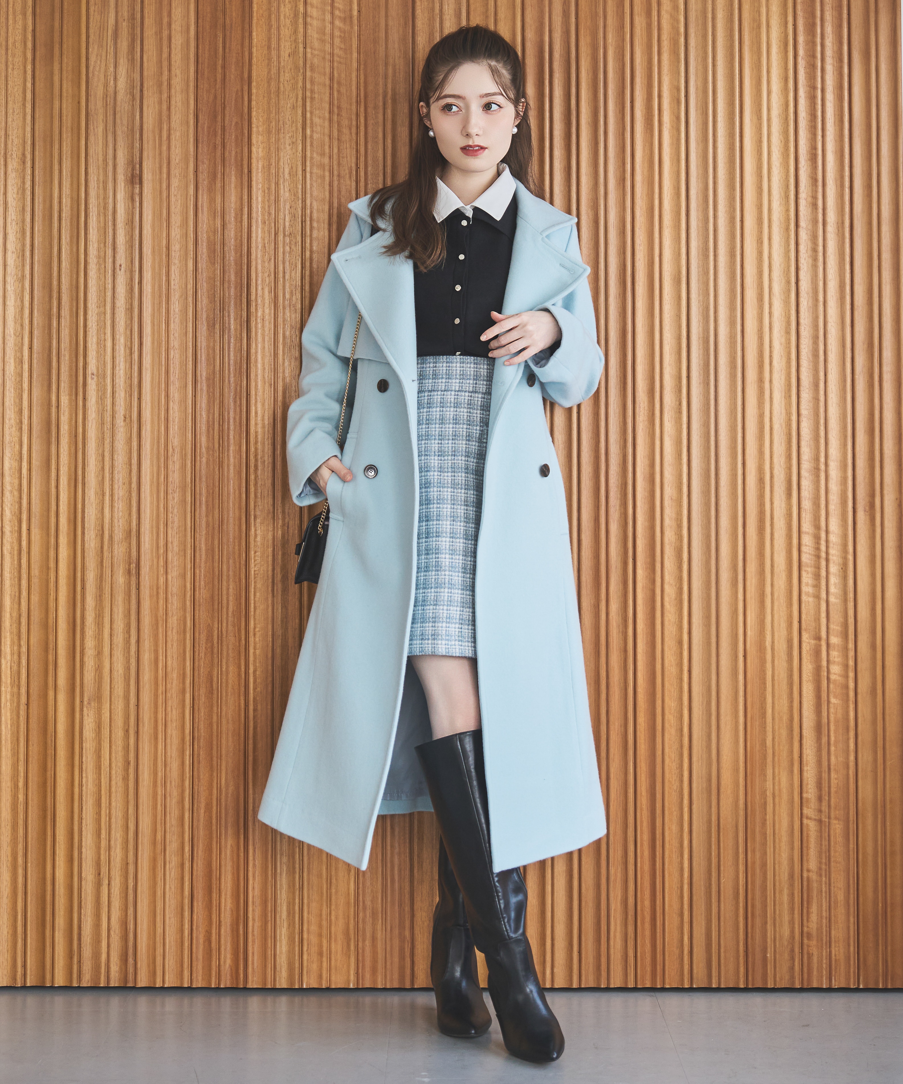 ウールスタンドカラーコート