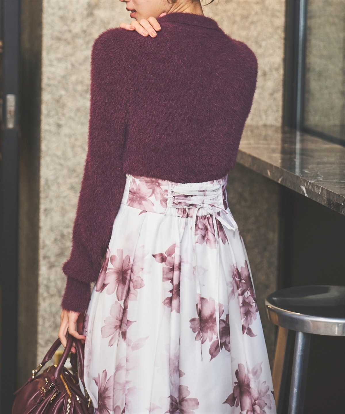 襟付きラメカーディガン