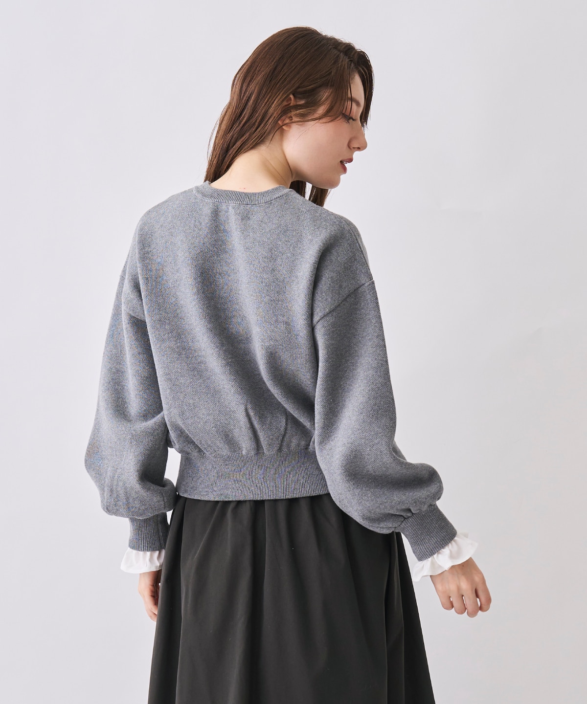 【12/5(Fri)予約開始】フリル袖ロゴニット