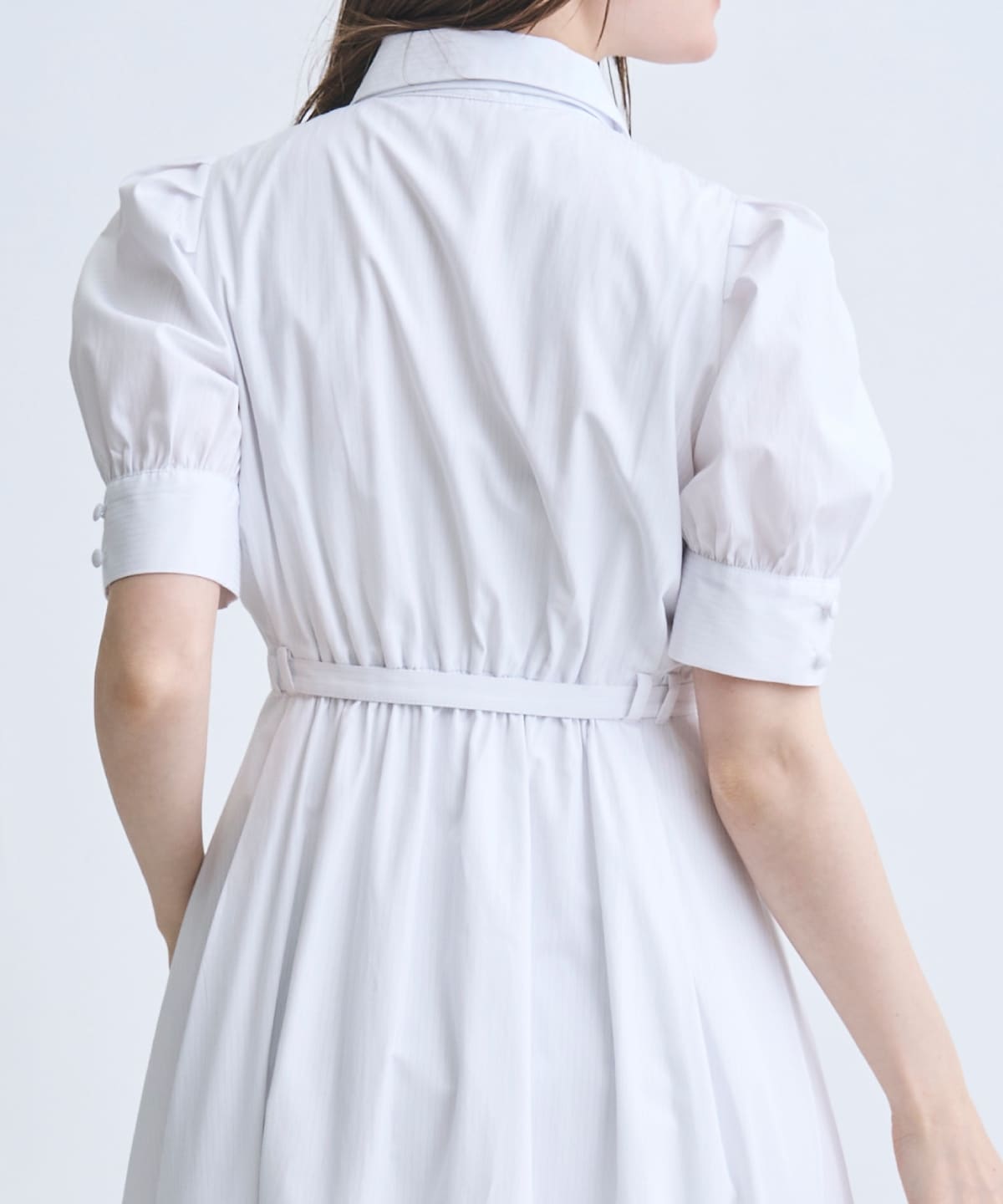 【4/10(Fri)予約開始】リボン付きストライプシャツワンピ―ス