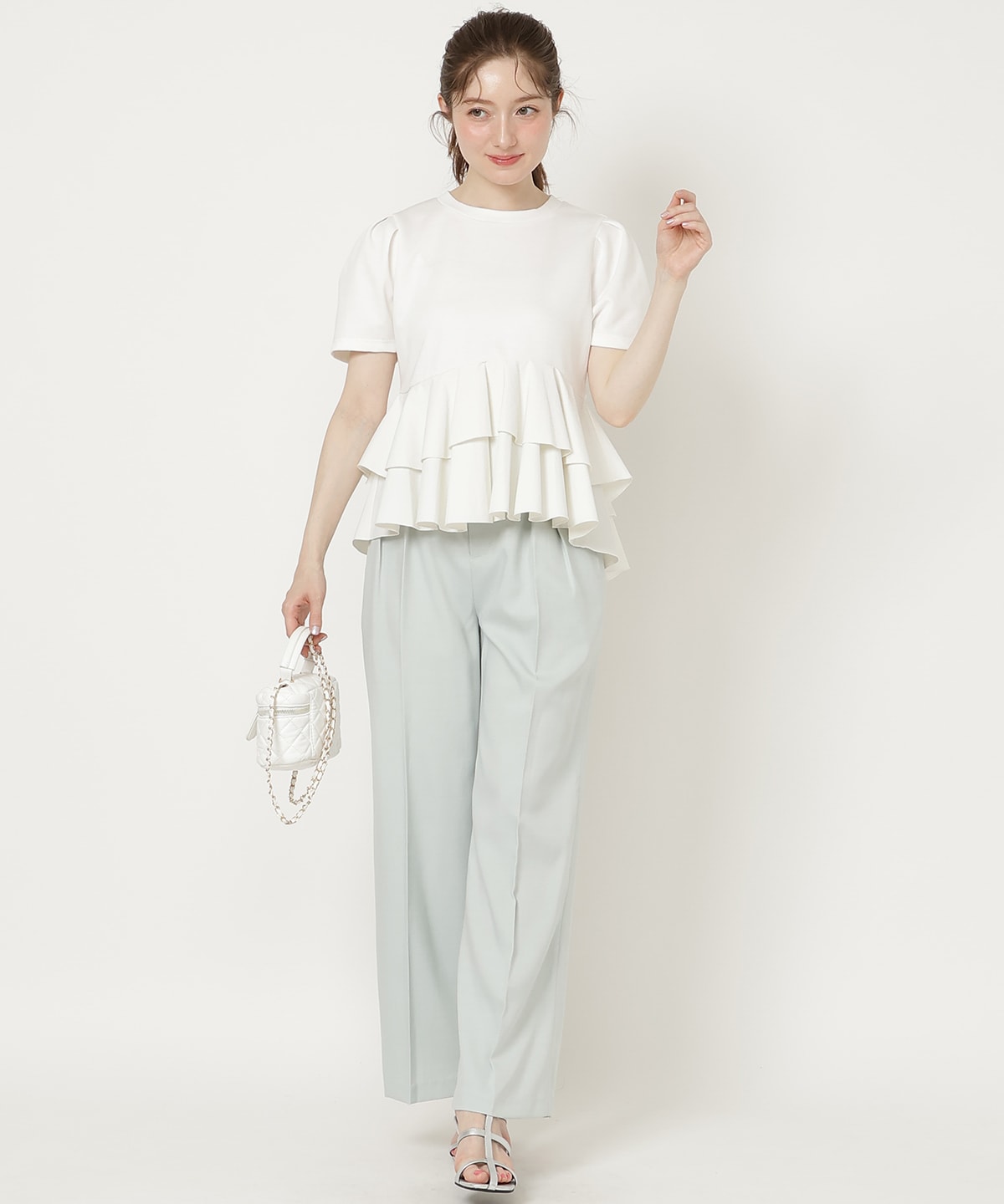 【5/8(Fri)発売】異素材ペプラムトップス
