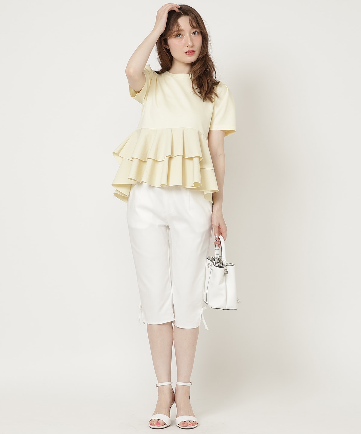 【5/8(Fri)発売】異素材ペプラムトップス