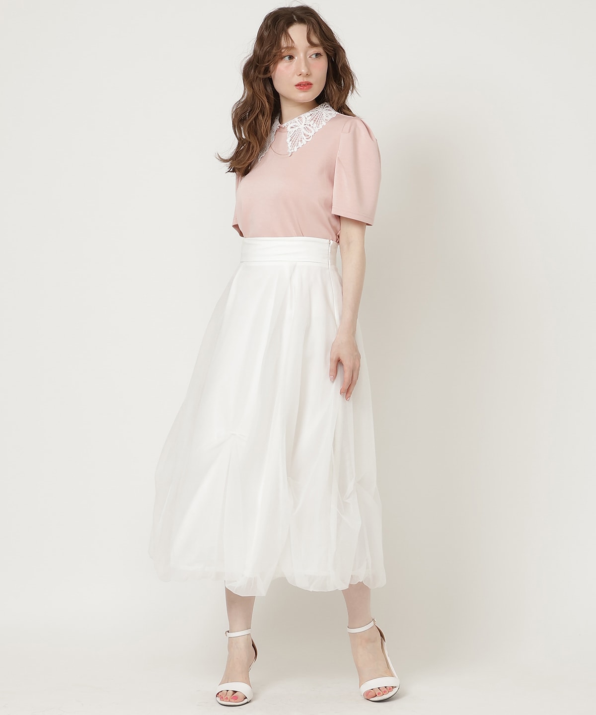 【5/1(Fri)発売】レースカラータックスリーブトップス