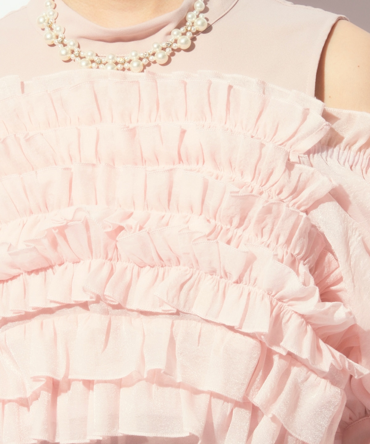 オフショル袖ボリュームドレス