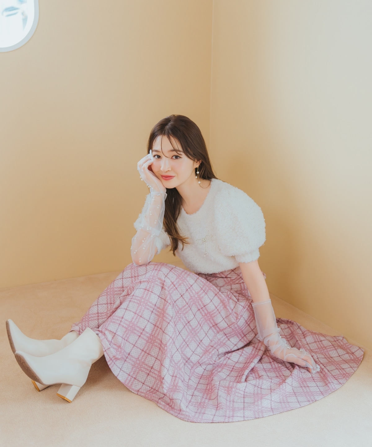 バイヤスチェックサーキュラースカート