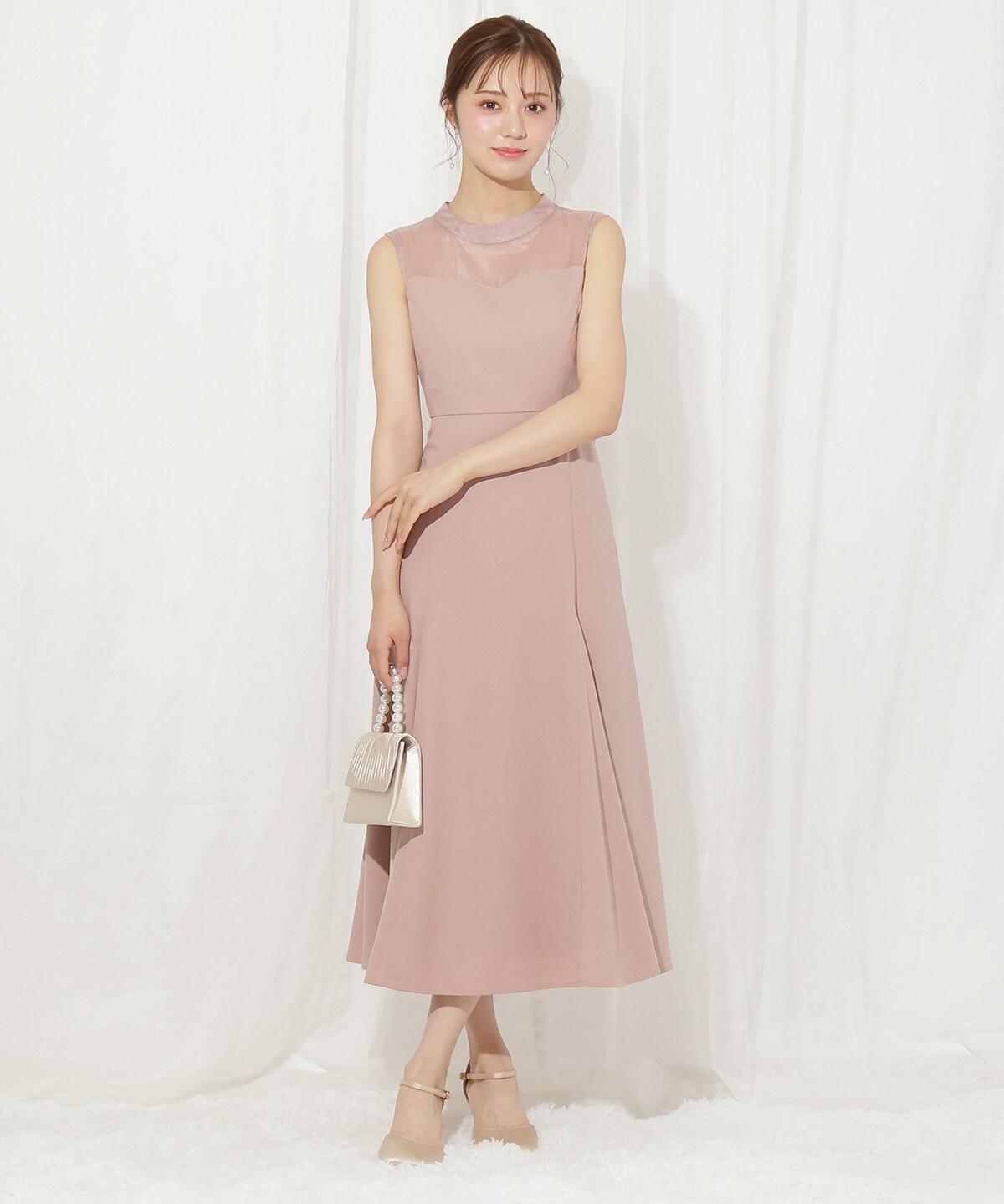 リボンビスチェ付きドレス