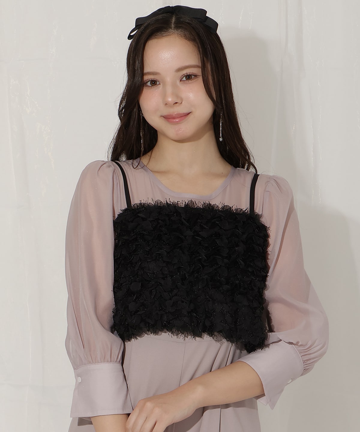 ビスチェ付きオールインワン