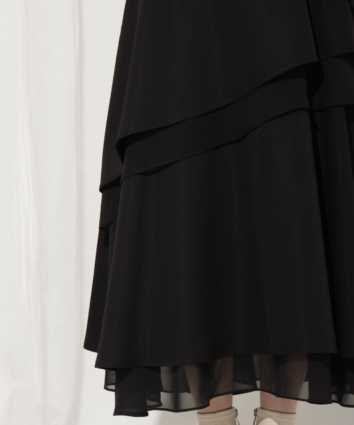 ティアードギャザーキャミワンピース