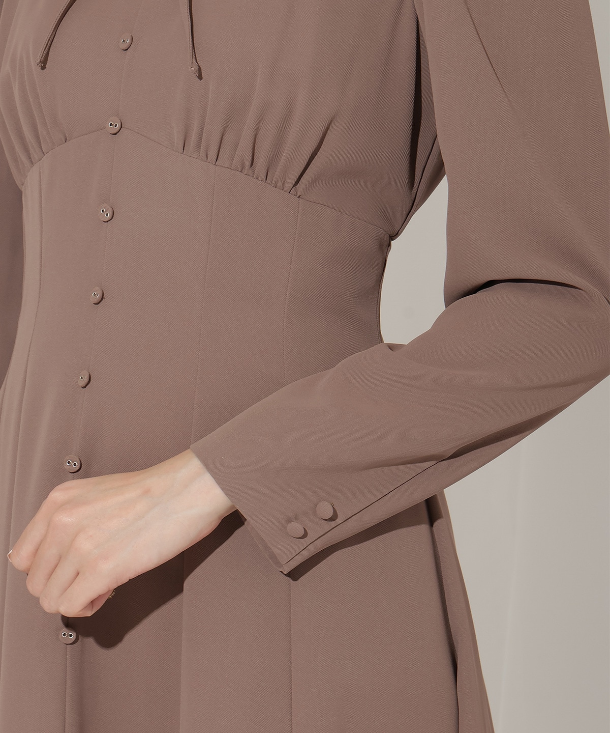 フロントボタンワンピース