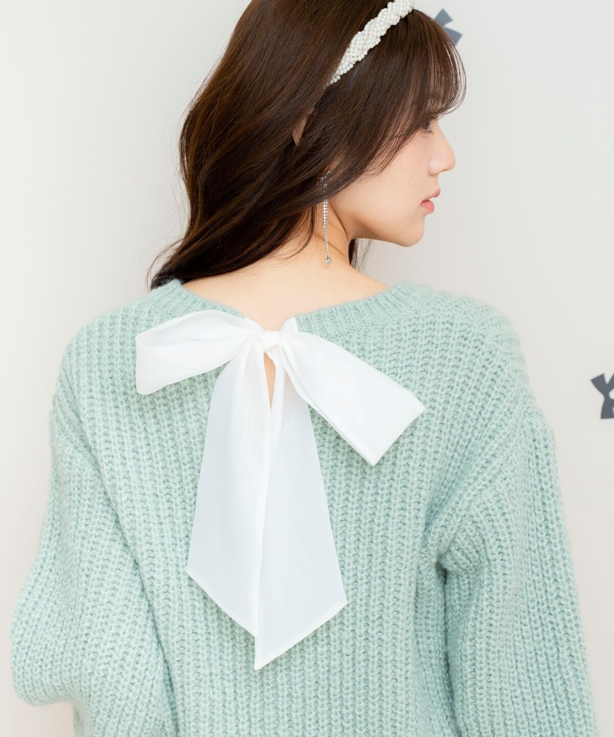 ニットプルオーバー×バルーンスカートセット