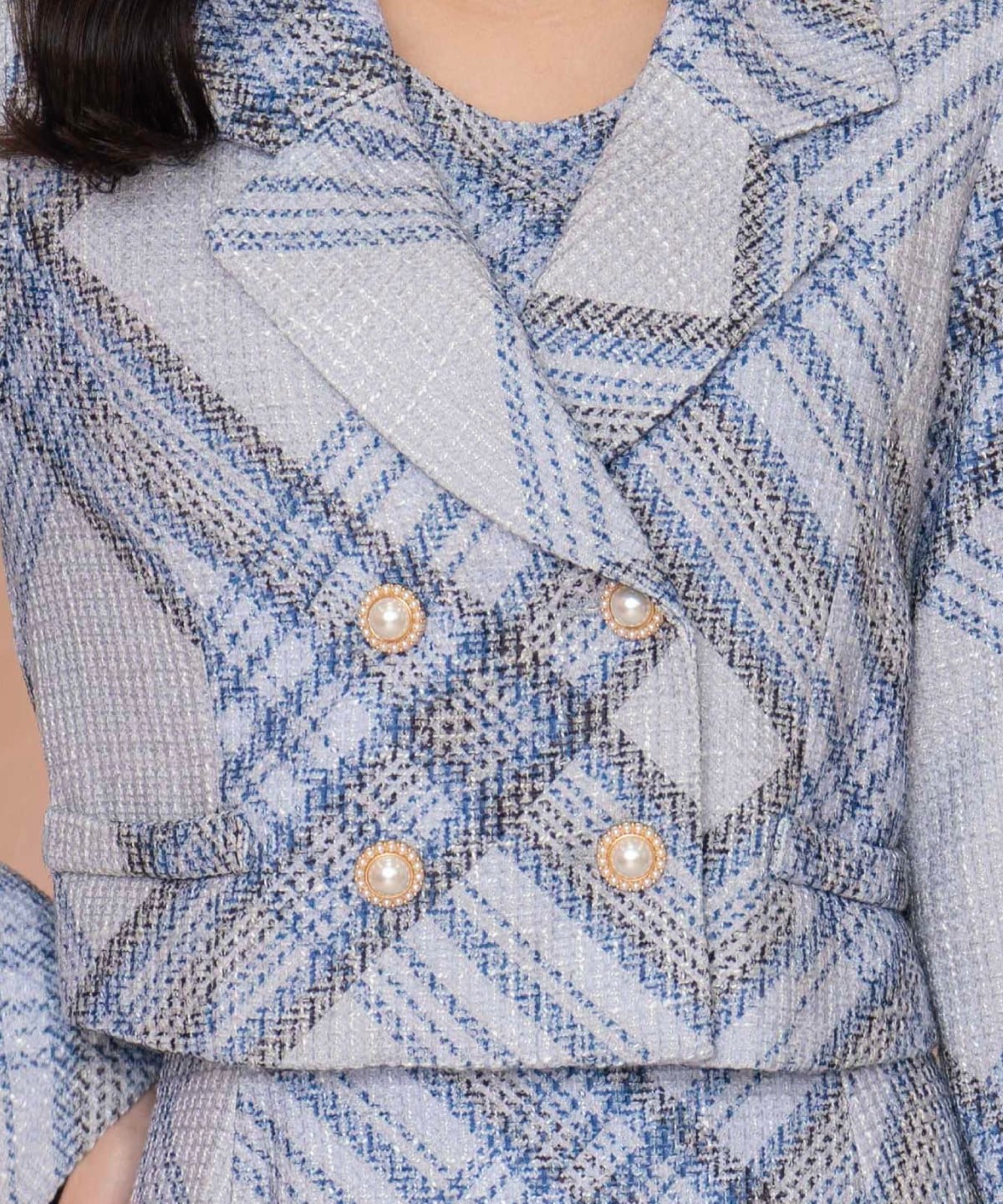 ツイードチェックショートジャケット