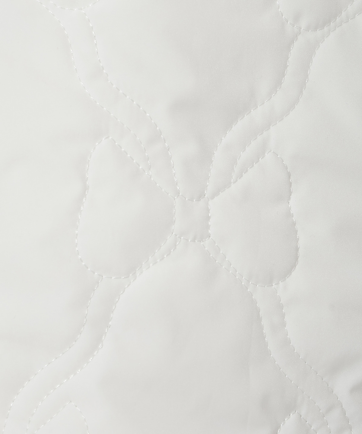 リボン柄キルティングコート