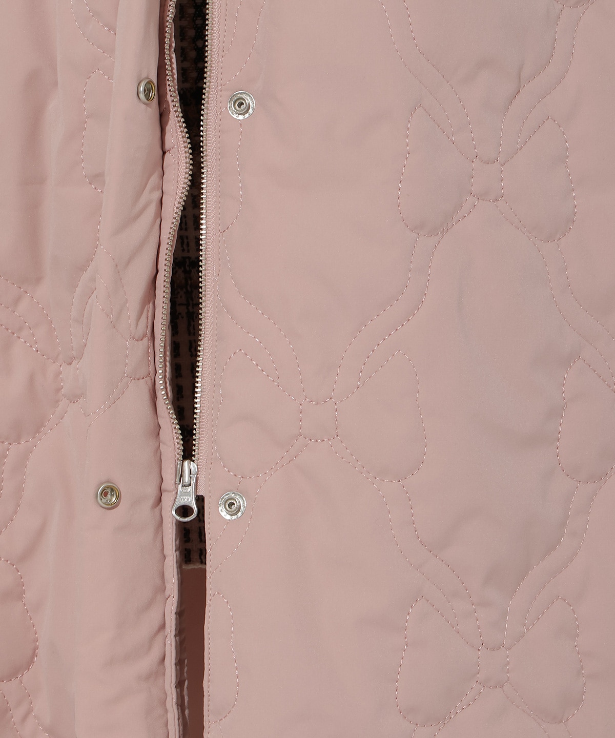 リボン柄キルティングコート