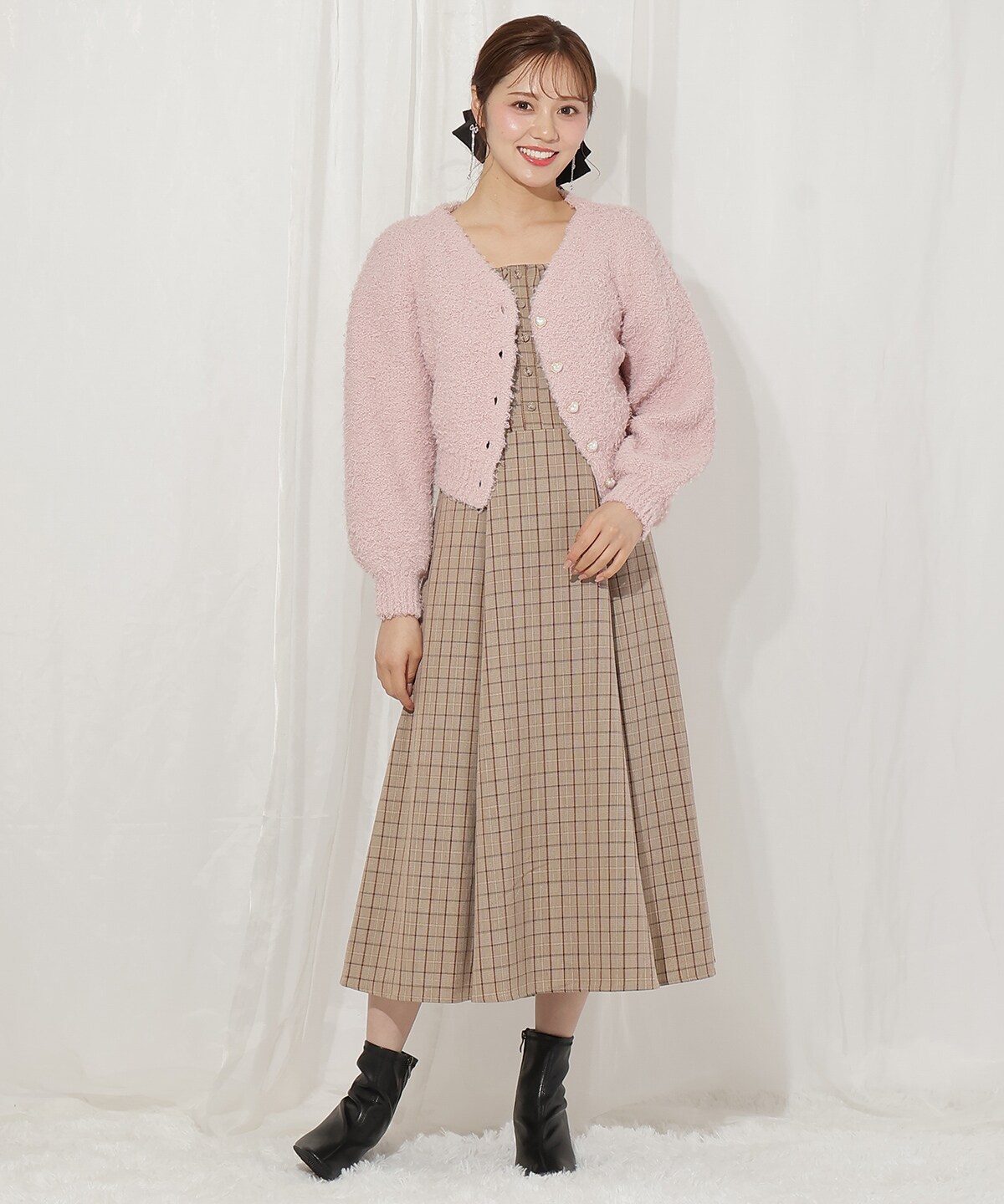 テディヤーンニットカーディガン