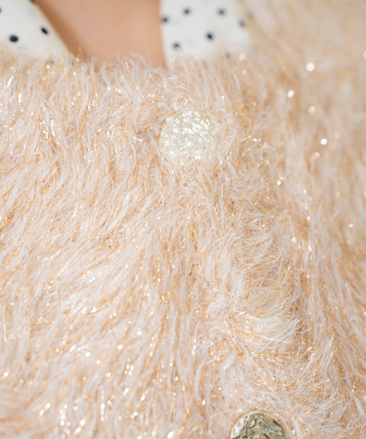 シャギーラメカーディガン