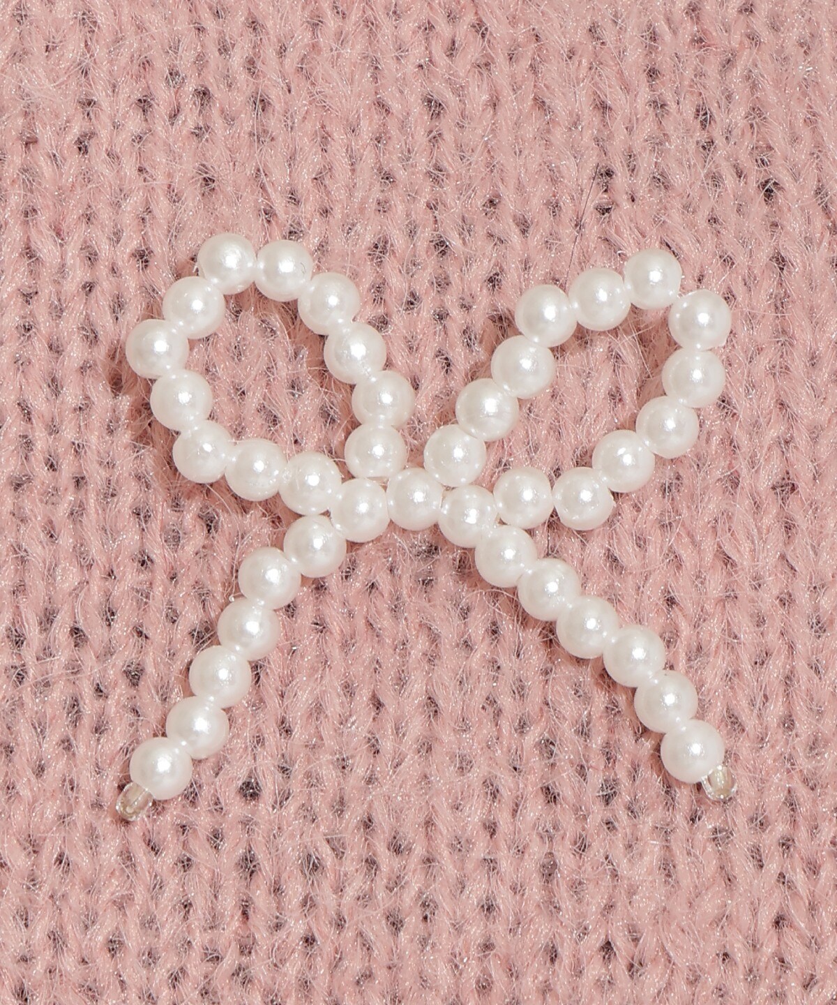 リボンパーツ付きカーディガン