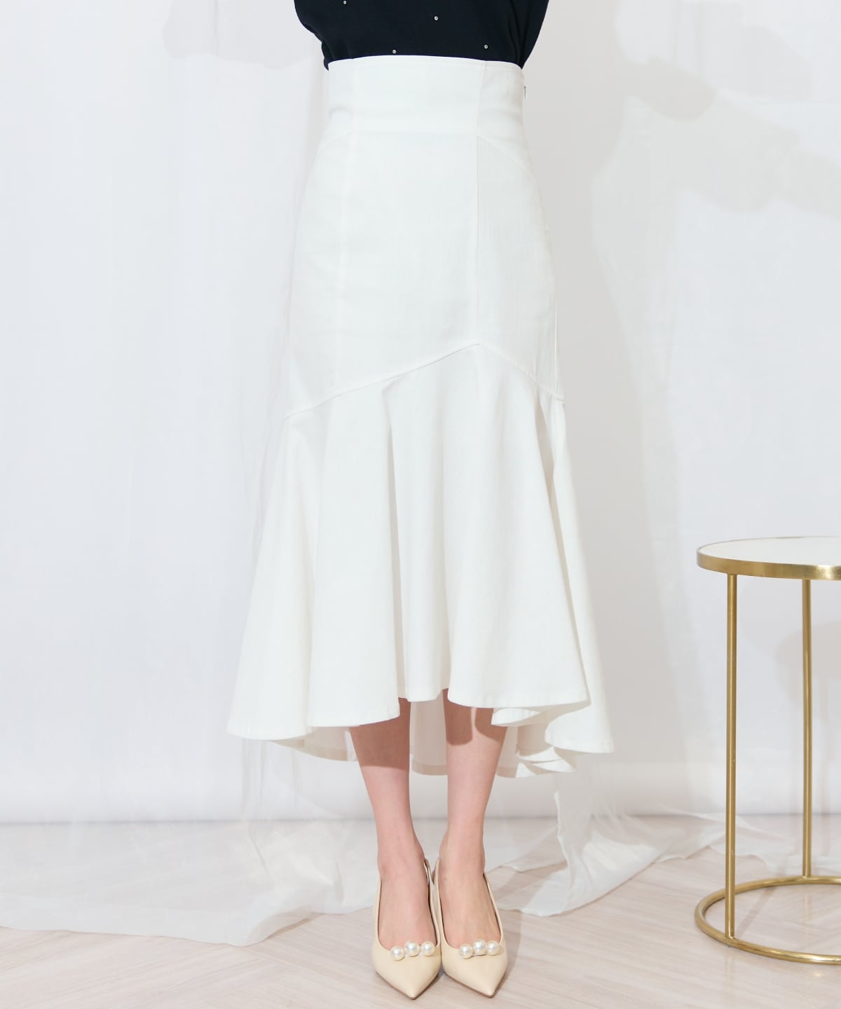 アシメヘムフィッシュテールスカート