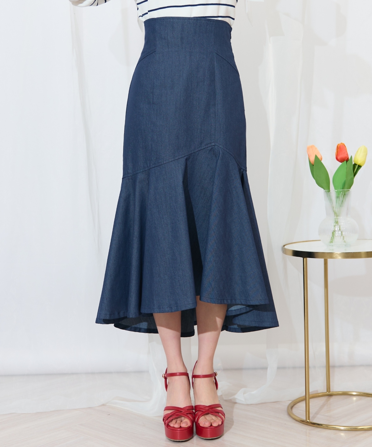 アシメヘムフィッシュテールスカート