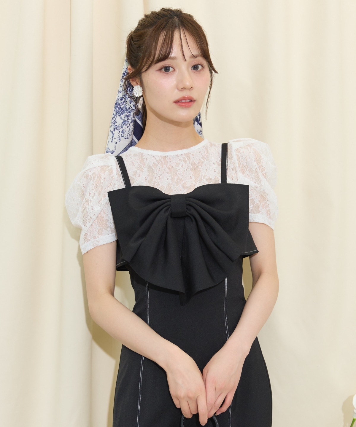 ドレープリボンマーメイドジャンスカ