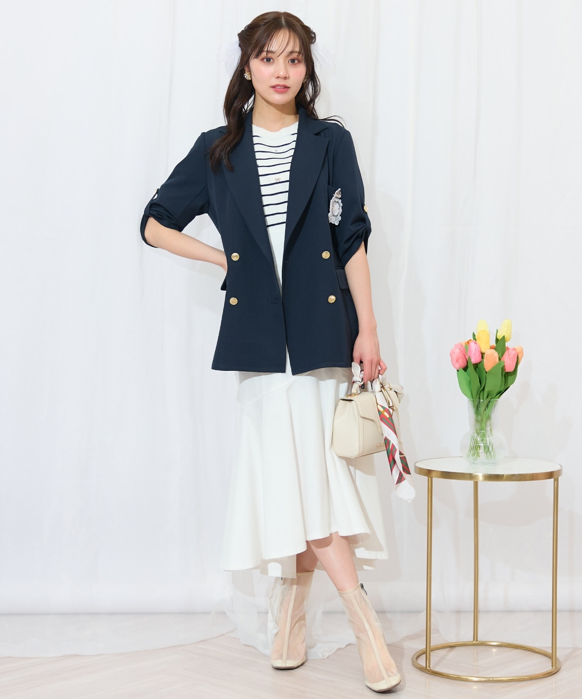 エンブレム付きテーラードジャケット