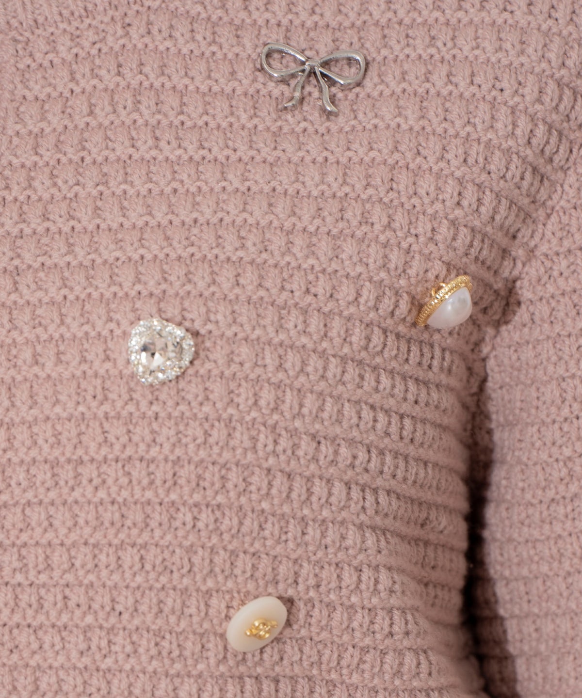 シャイニービジューカーディガン