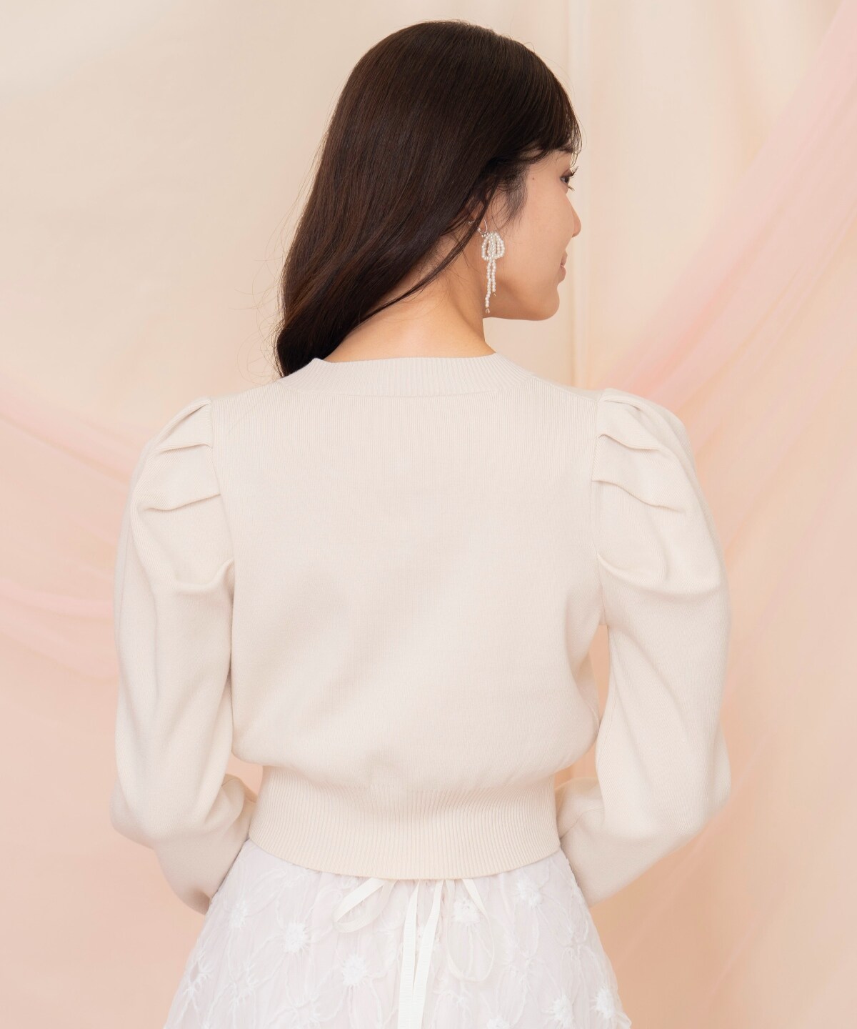 ポケットデザインタックスリーブカーディガン