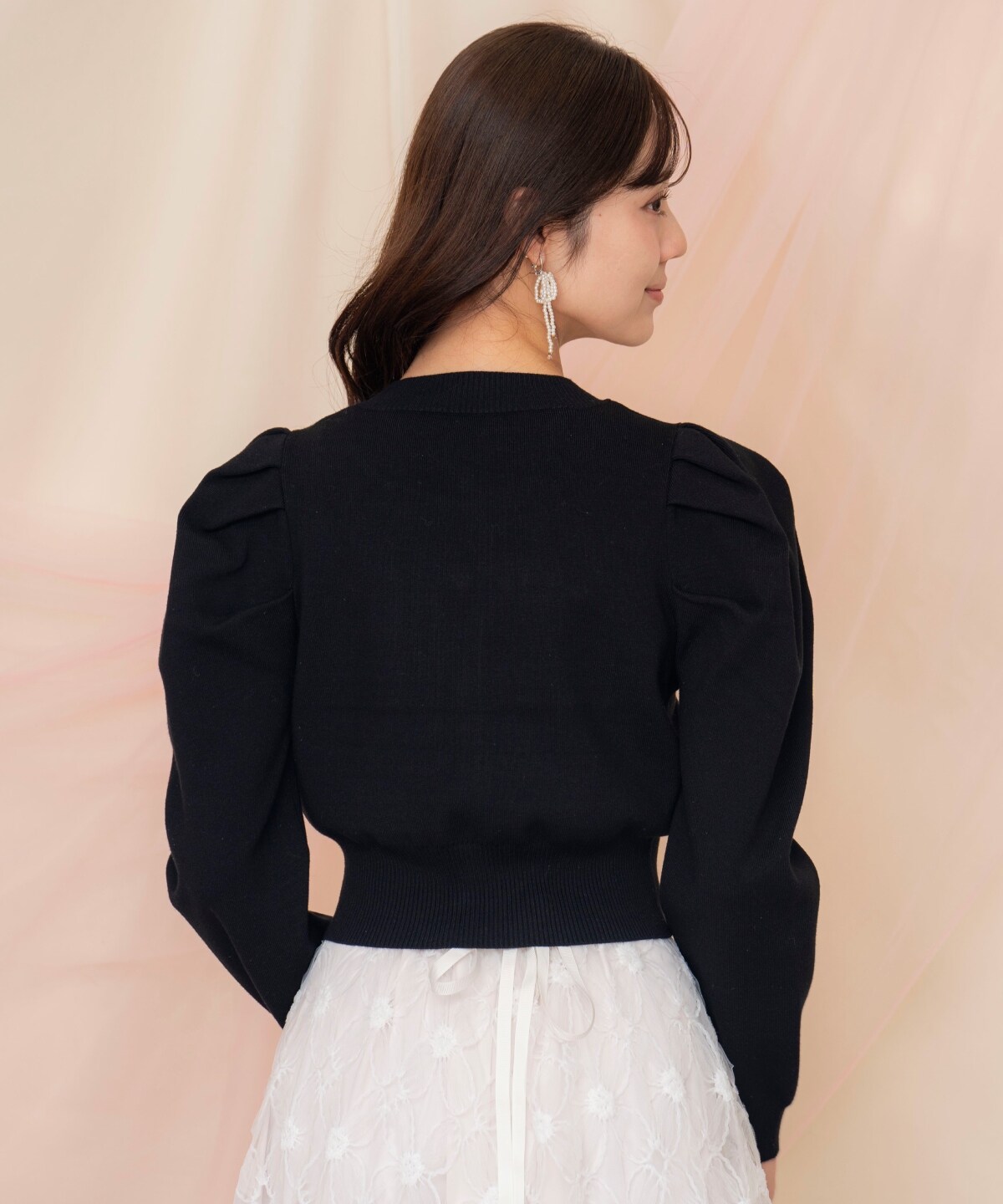 ポケットデザインタックスリーブカーディガン