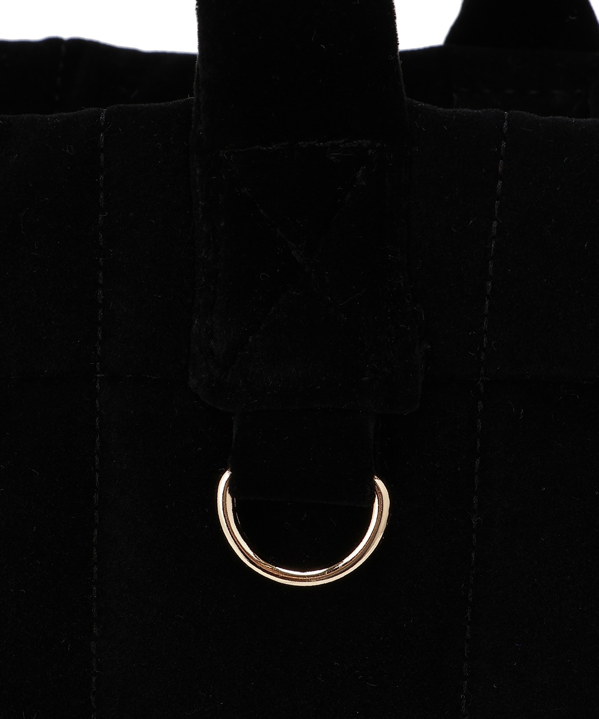 ショルダーリボンベロアトート