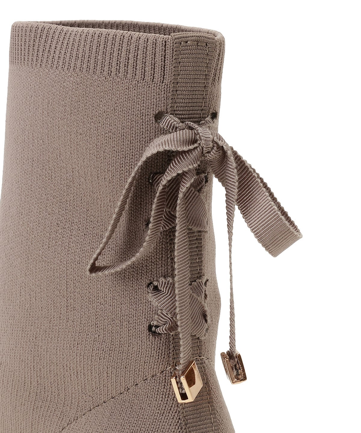 レースアップリボンソックスブーツ