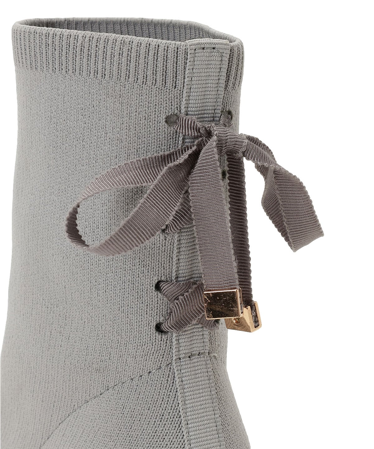 レースアップリボンソックスブーツ