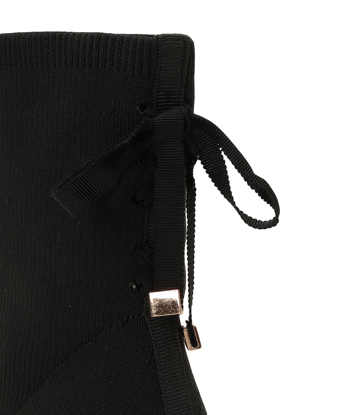 レースアップリボンソックスブーツ