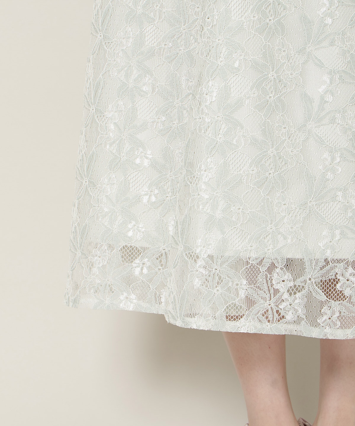 【新色追加】シアーベールレースワンピース