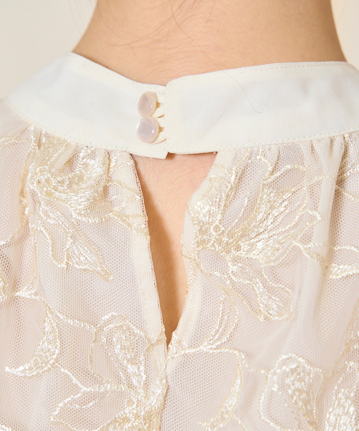 リボンスリーブブラウス