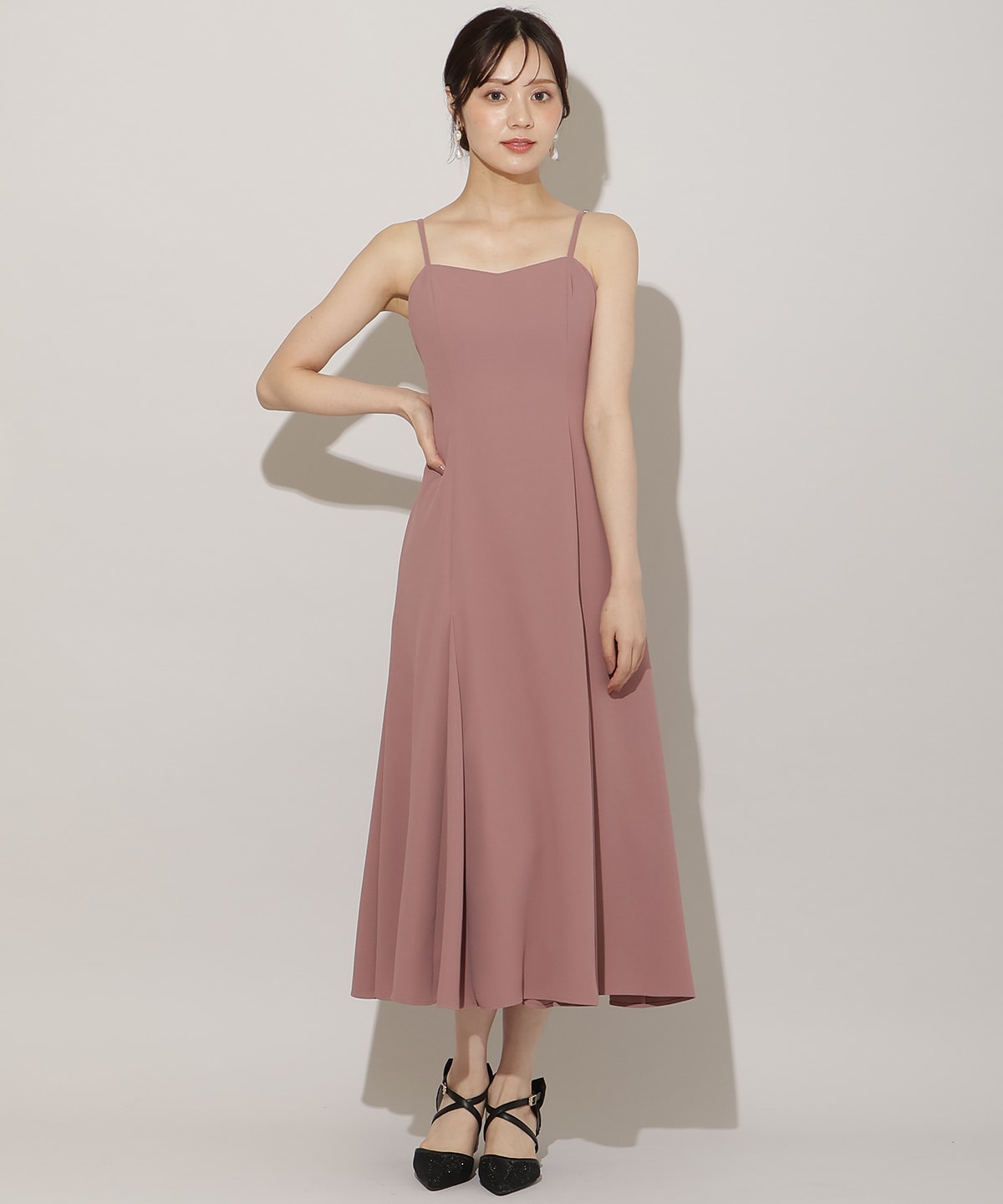 タックリボンレースブラウス×バックレースアップワンピース