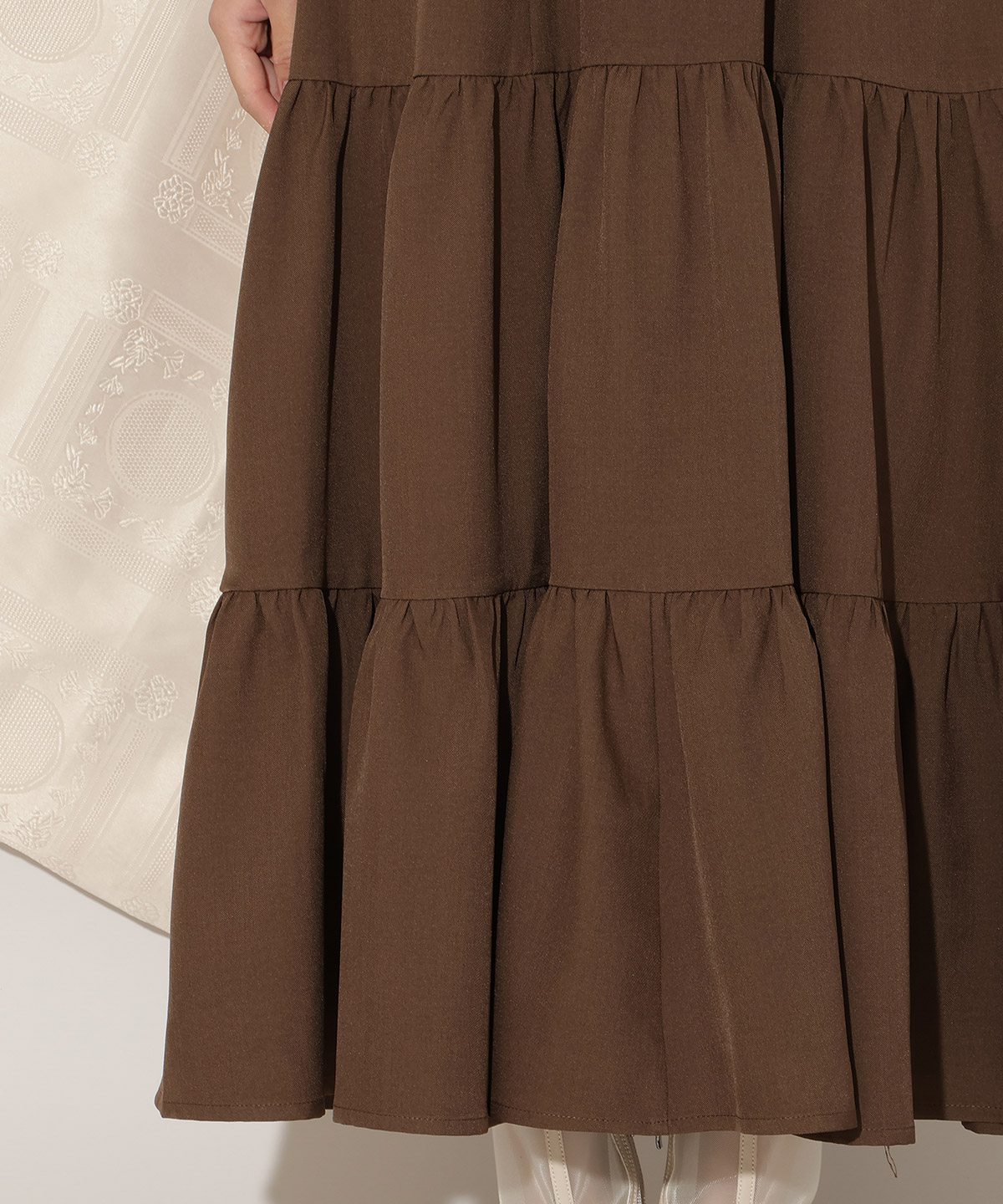 フレアースリーブティアードワンピース