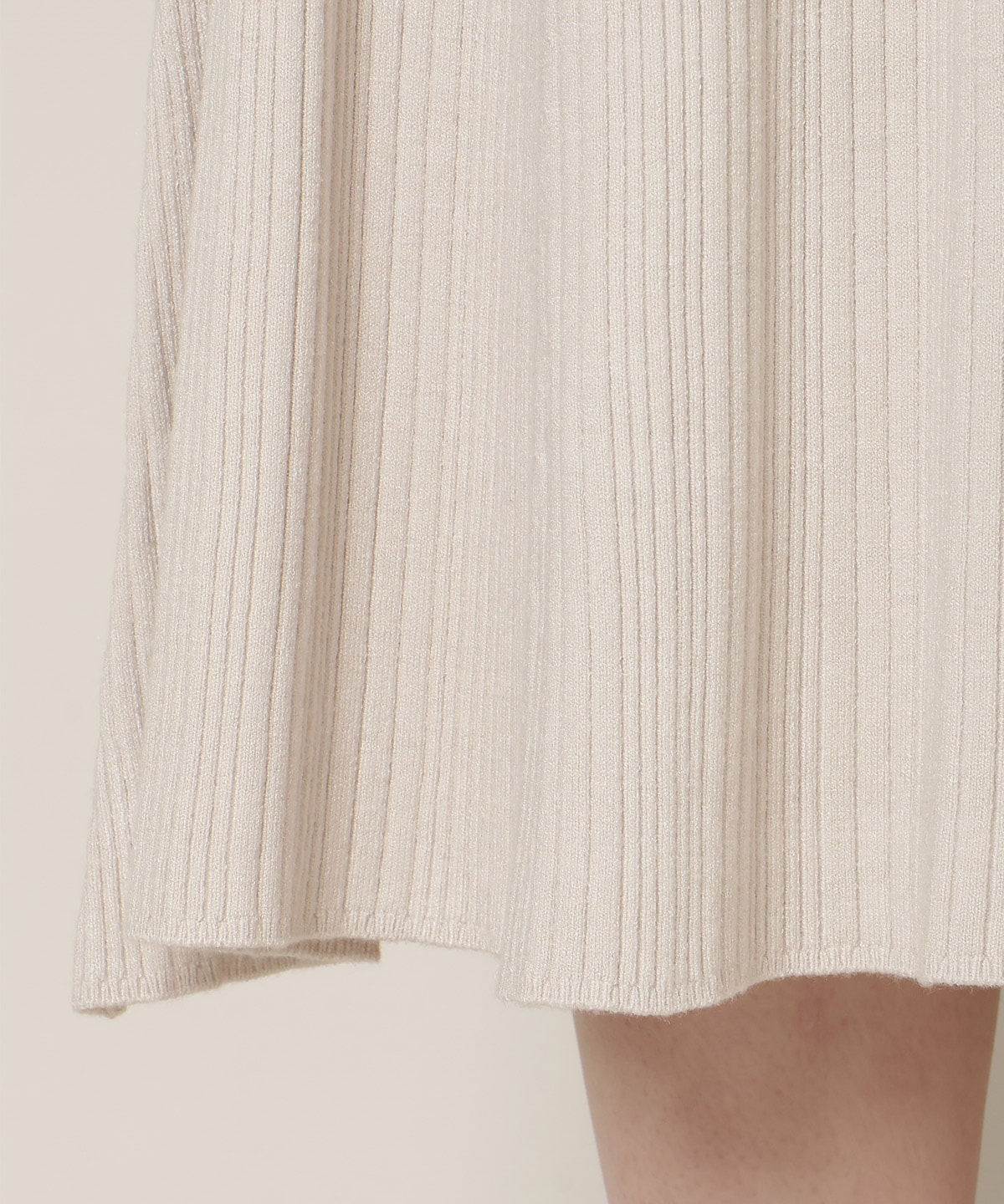 フロントボタンリボンタイニットワンピース