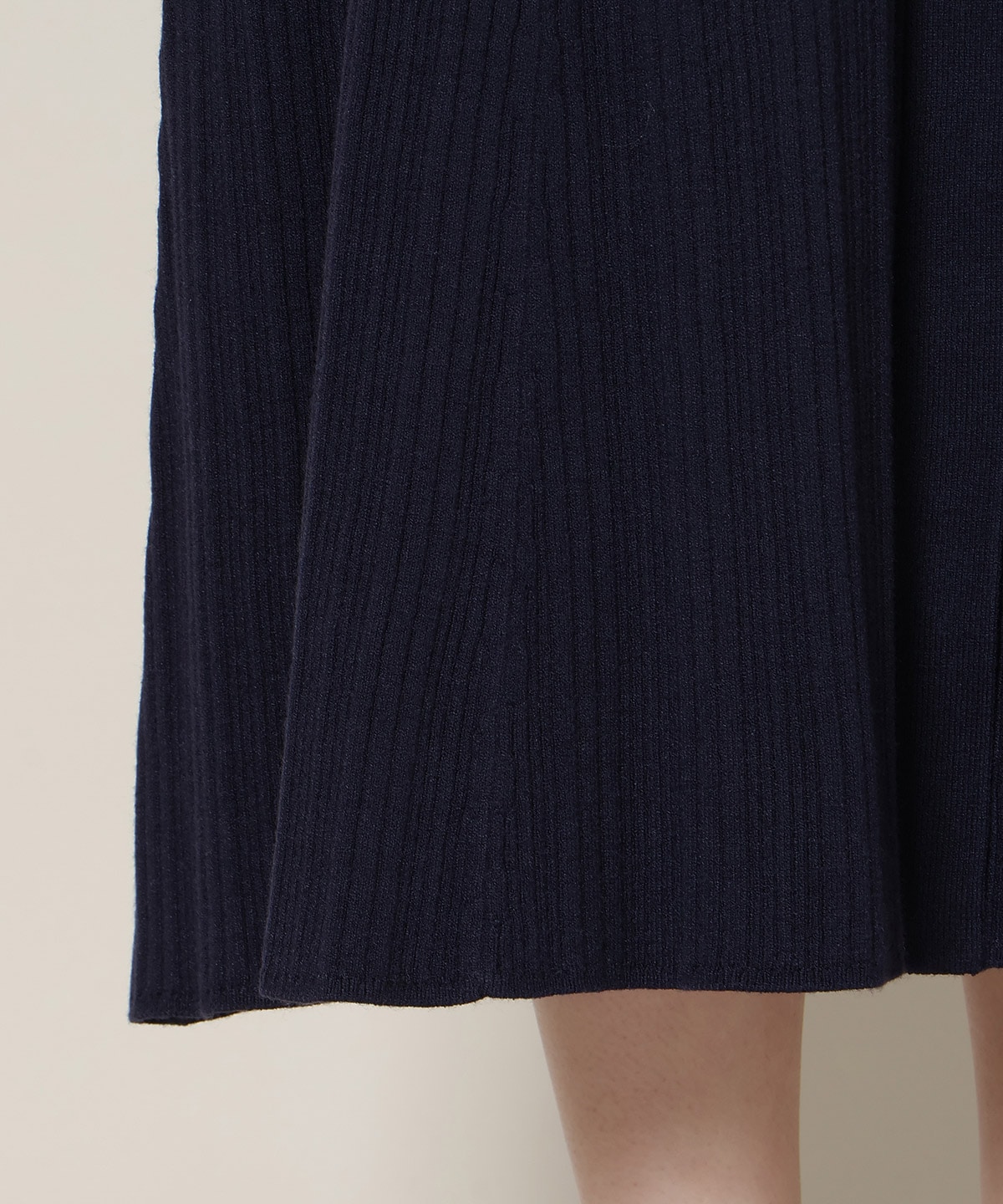 フロントボタンリボンタイニットワンピース