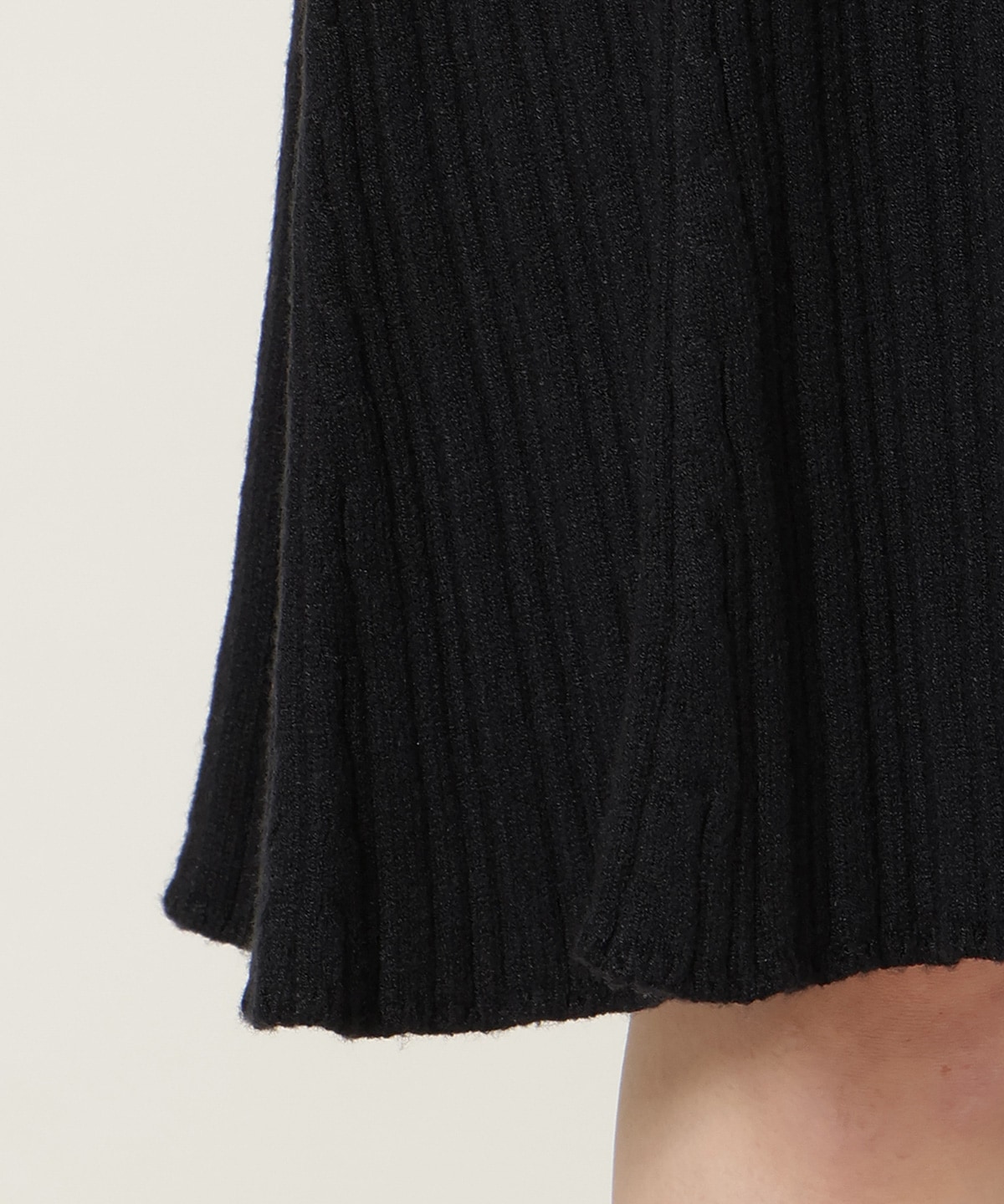 ポロカラーフレアニットワンピース