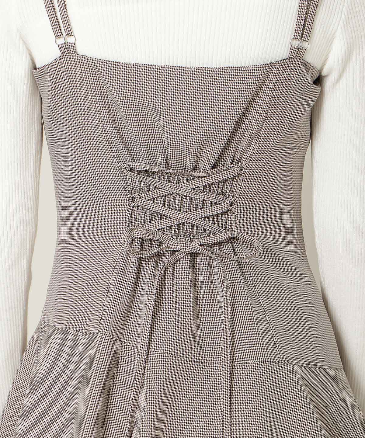 ダブルストラップアシンメトリーワンピース