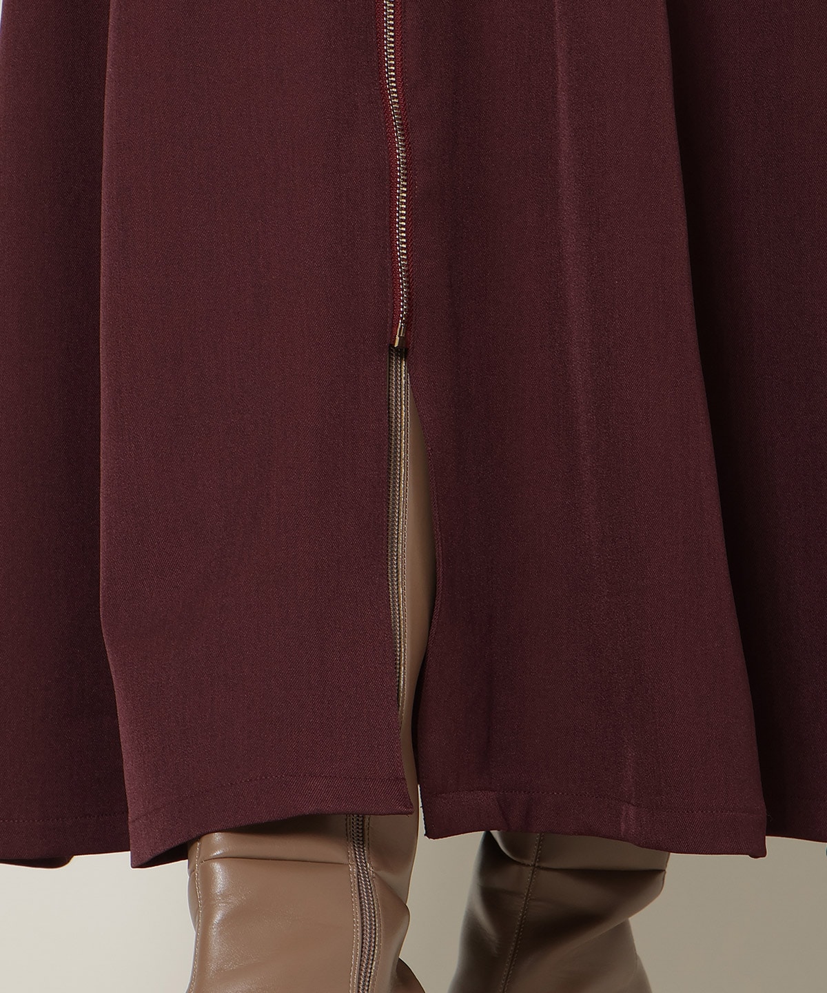 ZIPデザインフレアジャンスカ