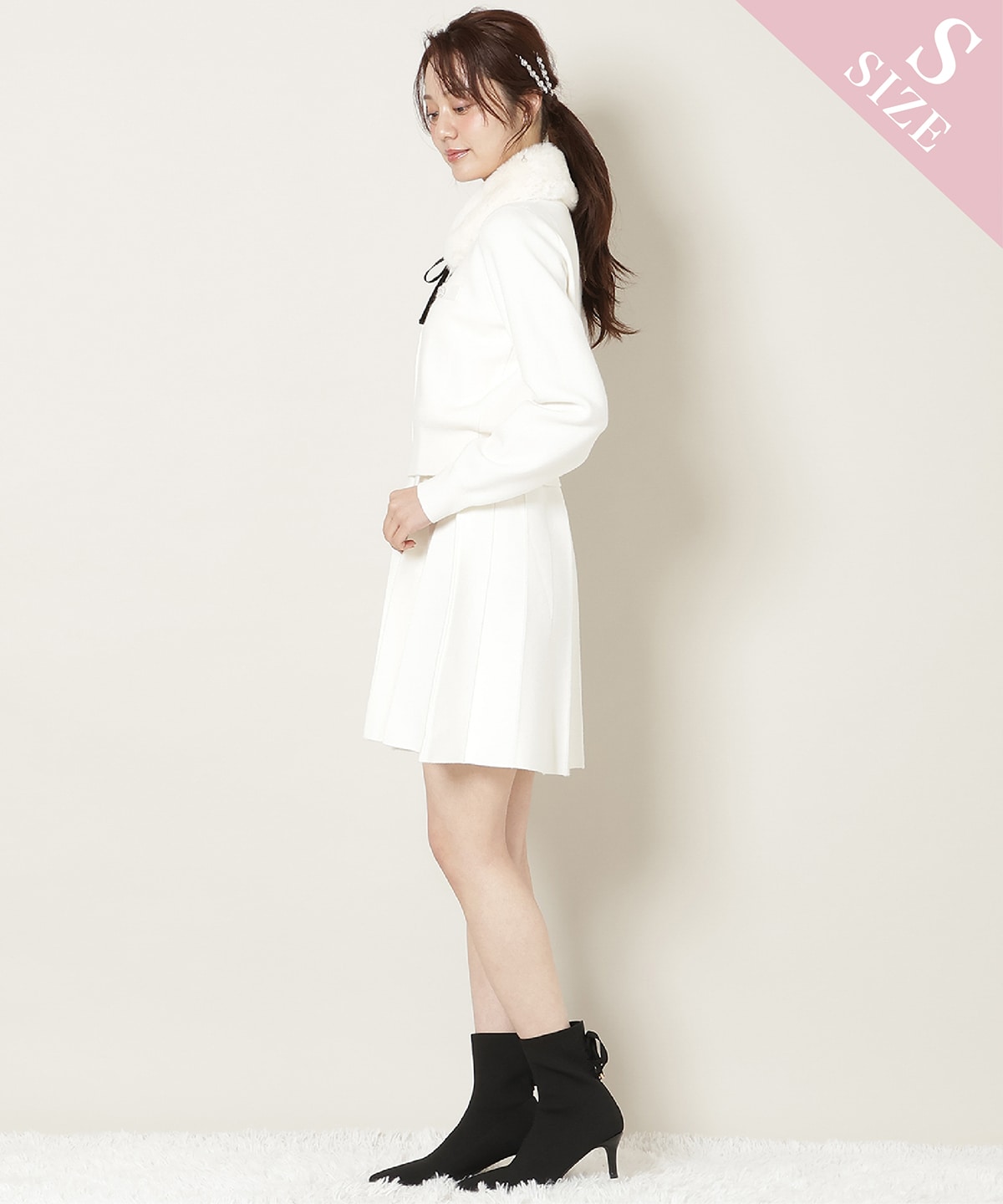 【11/21(fri)10時発売】ファーティペット付きニットSETUP