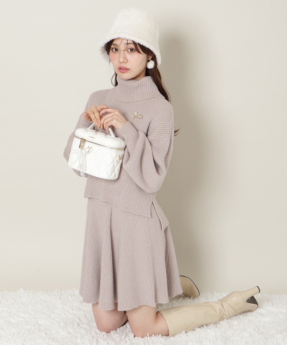 【12/5(fri)10時発売】オフタートル×スカートニットSETUP